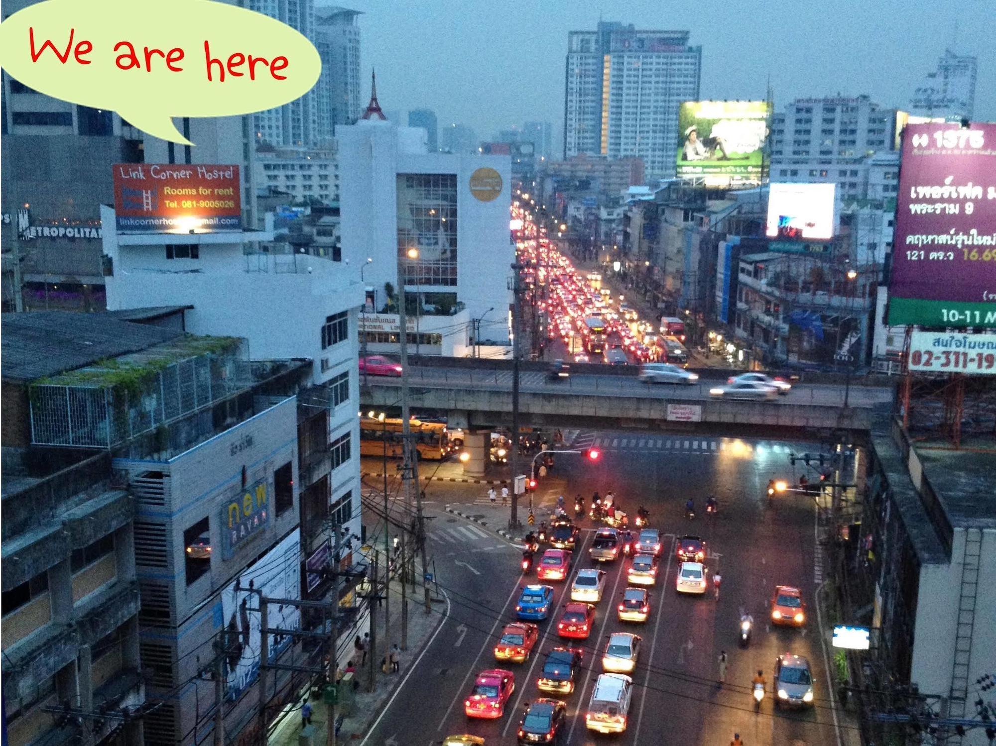 Link Corner Hostel Bangkok Exteriör bild