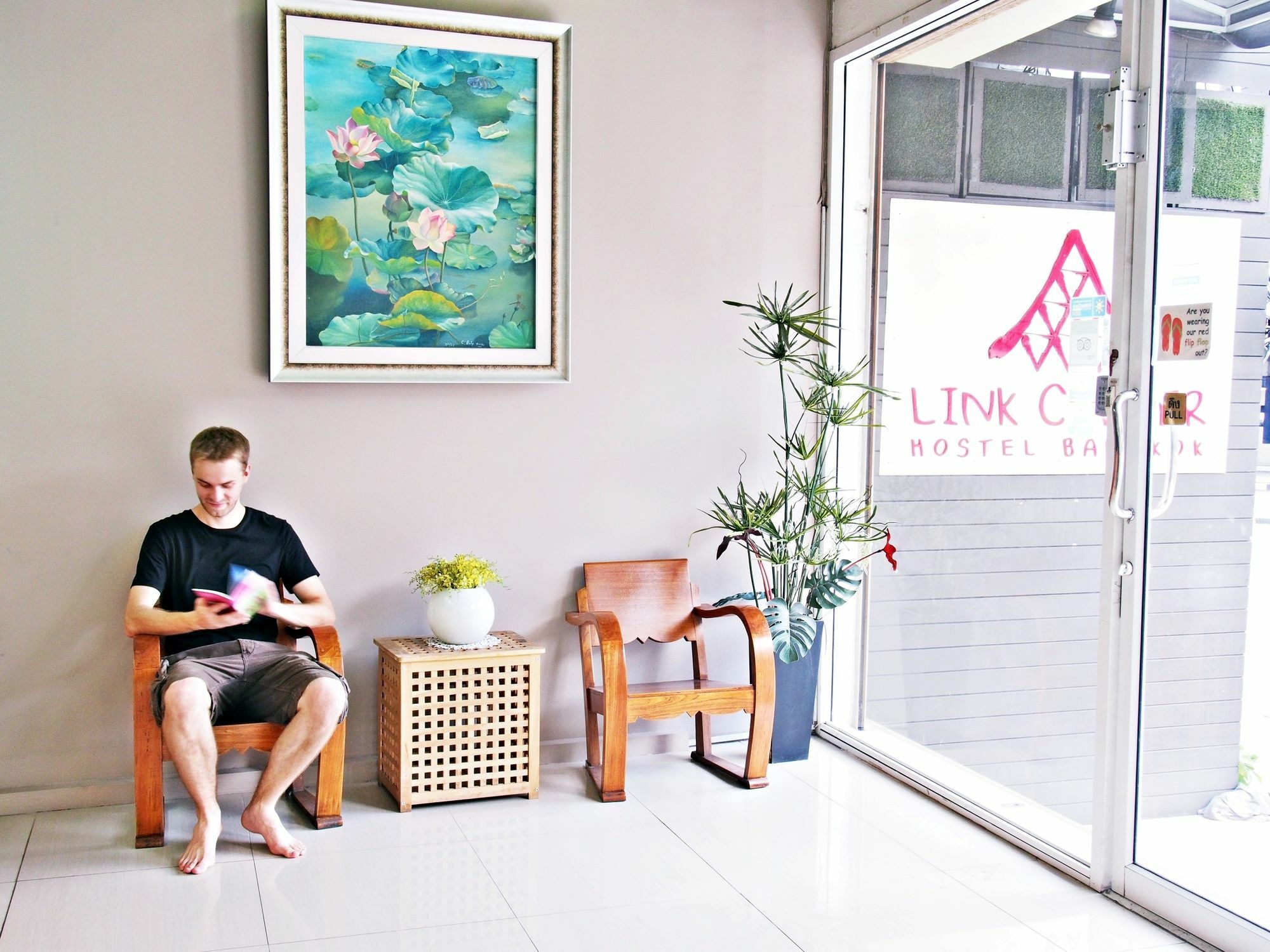Link Corner Hostel Bangkok Exteriör bild